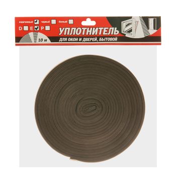 Уплотнитель для окон/дверей TYTAN (BROZEX)  E10 (5п.м*2)  (коричневый)  *1