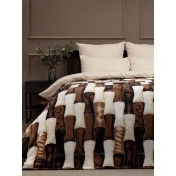 Плед 150*200см фланель бамбук коричневый TF FN F53BR a1520 Absolute *1