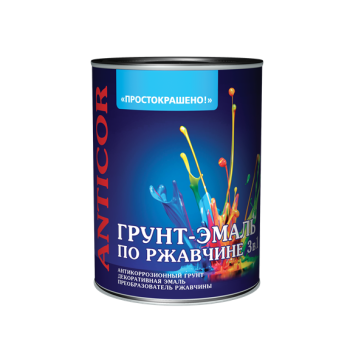 Грунт-эмаль по ржавчине голубая 1,9 кг Простокрашено *1/6/210 (см. арт КК453)