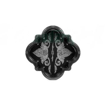 Форма для тротуарной плитки "Клевер Краковский Гладкий" малый 24х 24 х 4 см Ф11021 *10/1500