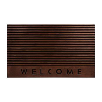 Коврик резиновый  45*75 см рифленный "Welcome"  медь "VORTEX" (арт.24271)  *1/10