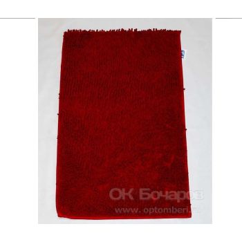 Коврик д/ванной "макароны" (50см х 80см) Бордовый *1