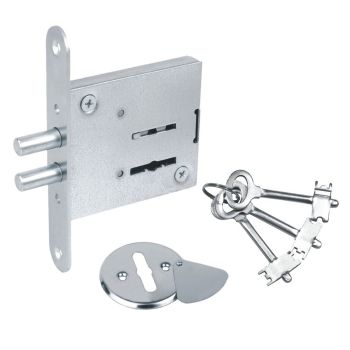 Замок врезной Омега ЗВ 8-4 3кл. сувальдный 2круглых ригеля Димитровград *1/30