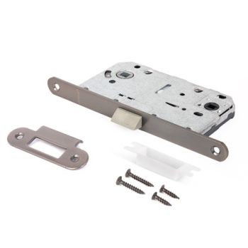 Защелка врезная п/ручку и фиксатор ГРАФИТ БЕСШУМНАЯ 5300-Р-WC-GRF Апекс *1/5/40