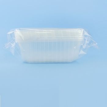 Одноразовые контейнеры с Крышками 1,0л прямоуг.186х132х65мм КОМПЛЕКТ 5ШТ "Леопак" *1/20