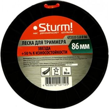 Леска 3,0мм звезда 86м бобина оранжевый (GТ3535-3.0-8-86) STURM  *1/20