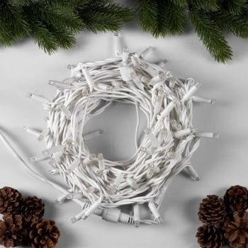 Гирлянда Нить 10м 100LED теплый белый мерцание каучук IP65 PRO темная нить 220V IP65 9891187 *1/20