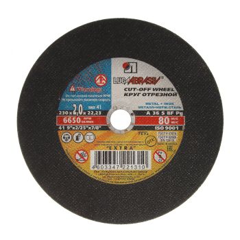 Круг отрезной 230*2*22 А36 S BF 80 2 по металлу  (Луга)  *25/50