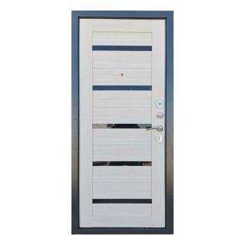 Дверь металлическая 7 см ДК-70 Царга Серебро/Лист.белая 960х2050 ПРАВАЯ ДВЕРНОЙ КОНТИНЕНТ *1