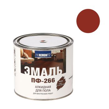 Эмаль ПФ-266 для пола желто-коричневая 1,9 кг Проремонт *1/6