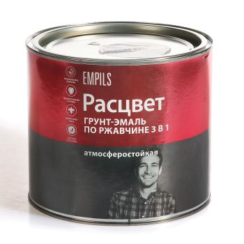 Грунт-эмаль по ржавчине серый графит RAL 7024 1,9 кг Расцвет *1/6/210