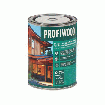 Защитно-декоративное покрытие для древесины алкидное орегон 0,7 кг PROFIWOOD *1/14/490