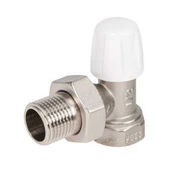 Клапан радиаторный запорный угловой 1/2"(Ø15) М/П CTM CARAVL12 *1/25