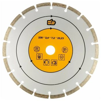 Диск алмазный 230*22,23*2,4мм по бетону/камню сегментный арт.6881060 "888" *1/50