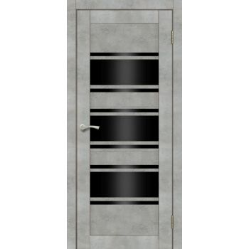 Дверь межкомнатная остеклённая ЦАРГИ ПВХ COMFORT-15 Бетон Серый Лакобель 3D 600мм BROZEX-WOOD *1