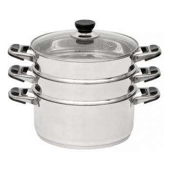 Мантоварка-пароварка нерж. 2-х ярусная, 10.7л (4,8л), d240мм, д/Индукции КТ-243AТ "Алтын" *1/2