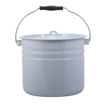 Ведро эмалированное  9л d240мм цилиндр., с Крышкой, без деколи С-1221Ц *1/4