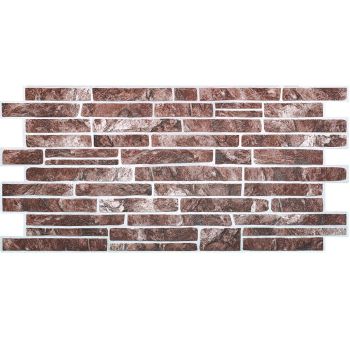 Панель стеновая ПВХ "ДЕКОКАМ" Сланец №13 красный (1035*500 мм) *10 АКЦИЯ!!!