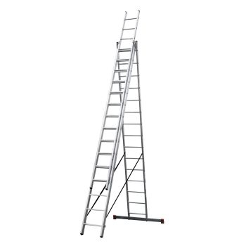 Лестница многофункциональная складная алюм. 3х15ступ.,общ.дл.10,26м,max нагр.150кг NV100 "НВ" *1