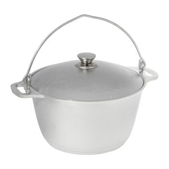 Котел алюм. литой походный с крышкой 8,0л с дужкой Kukmara кп80 (Кукмор) *1/4
