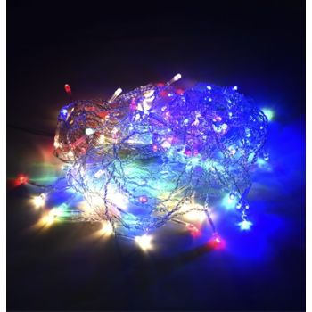 Гирлянда Нить 6м 100LED RGBW IP44 8 реж, прозрач. провод N4YM06ELC *1/30