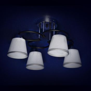 Люстра А2307/4 BK+CH 4*40Вт Е27 (h=280; d=480) S=20м2  VERNER LIGHTING *1