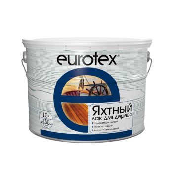 Лак алкидно-уретановый яхтный глянцевый 10 л Eurotex *1/55
