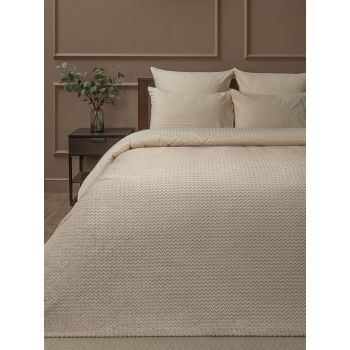 Плед 150*200см фланель жаккард s-змейка серо-бежевый TF FNJ BE13 005/1520 Absolute *1