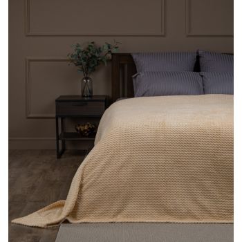 Плед 150*200см фланель жаккард s-змейка бежевый TF FNJ BE 1520 Absolute *1