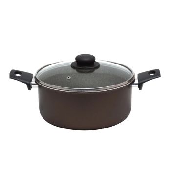 Кастрюля алюм.а/приг. Jarko "MERLETTO" 3,5л d22см Стек.кр. JMr-222-11  *1/4