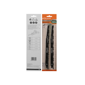 Полотно д/сабельной пилы ДЕРЕВО 2шт 240/5мм груб.древ,быстр пропил арт.9019-03-S1531L STURM*1/50/200