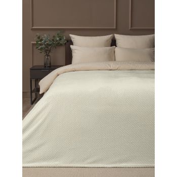 Плед 200*220см фланель жаккард r-ромбики шампань TF FNJ CR2 003/2022 NC Absolute*1