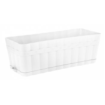 Ящик д/цветов пластм.  "Изюминка" 46х19х16см 12л Белый М3356 ЗПИ "Альтернатива" *1/14