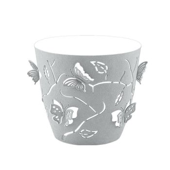 Кашпо пластм. "Butterflies" 1,4л d верха 145мм h134мм Серый шторм PT401210025 ("Plast Team")*1/10