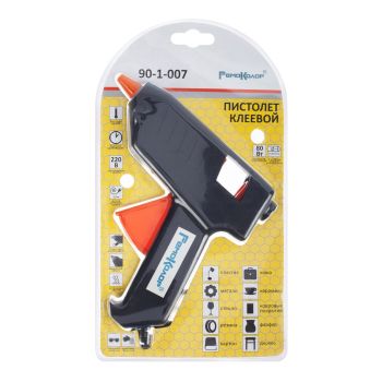 Пистолет клеевой  80Вт стержень d-11мм (2 шт.в компл.) 220В арт.90-1-007 Ремоколор *1/10/40