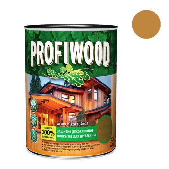Защитно-декоративное покрытие для древесины алкидное орех 0,7 кг PROFIWOOD *1/14/490