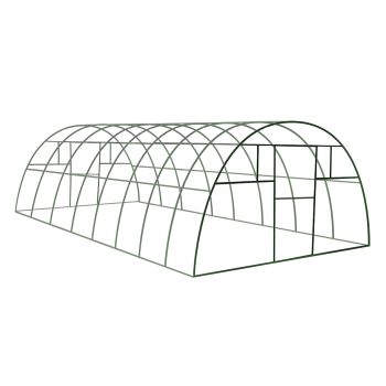 Теплица-каркас 8*3*2м профиль 40*20мм 4 форточки Агроном, шаг дуги 1м (БЕЗ ПОЛИКАРБОНАТА) *1