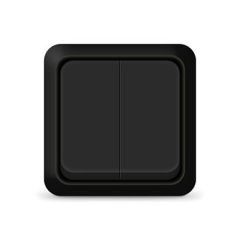 Выключатель "Олимп" ОП 2кл. черный  10А IP20 UNIVersal 2213 *10/200