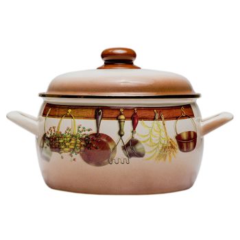Кастрюля эмалированная "Кухня" 2,2л d160мм Металл.кр. 2298 ("МЕТРОТ" Сербия) *1/8