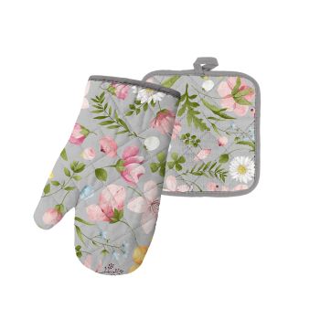 Набор прихваток Офелия 60359-1, варежка-прихватка 18х28, прихватка 18х18, 100% хлопок Vse DOMA *1