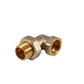 Соединитель с накидной гайкой угловой 1/2"(Ø15) М/П (американка) CTM CRAE0012 *10/80