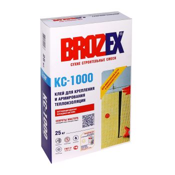 Клей для приклеивания и армирования теплоизоляции КС-1000 25,0 кг BROZEX *1/56