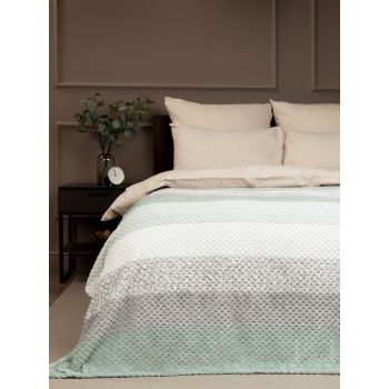 Плед 200*220см фланель жаккард зеленый TF FNJPs GR 2022 Absolute *1