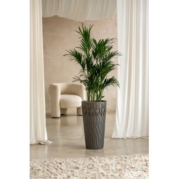 Кашпо пластм. "Winds" высокое 40л d верха 340мм h630мм со встав.18,7л Антрацит IG652210003 *1/4