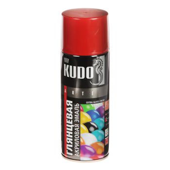 Эмаль-аэрозоль красно-коричневый 520/270 мл RAL 8012 KUDO *1/12