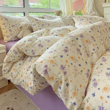 Постельное белье 1,5сп сатин Орхидея 2547, наволочки 70*70 - 2шт *1