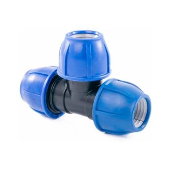 Тройник ПНД компрессия Ø 32х25х32 *10