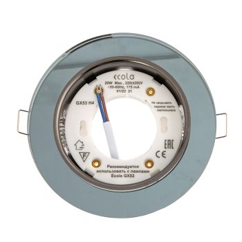 Светильник встраиваемый GX53 H4LD5310 Ecola Glass Стекл Круг с подсв.черн.хром SP53RNECH *10/30