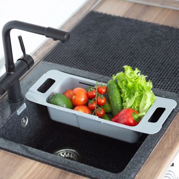 Дуршлаг-сушилка раздвижной на раковину пластм. М8409 (ЗПИ "Альтернатива") *1/20