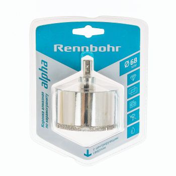 Коронка по керамограниту 68мм алмазная центрирующее сверло (676268) Rennbohr  *1/5/50